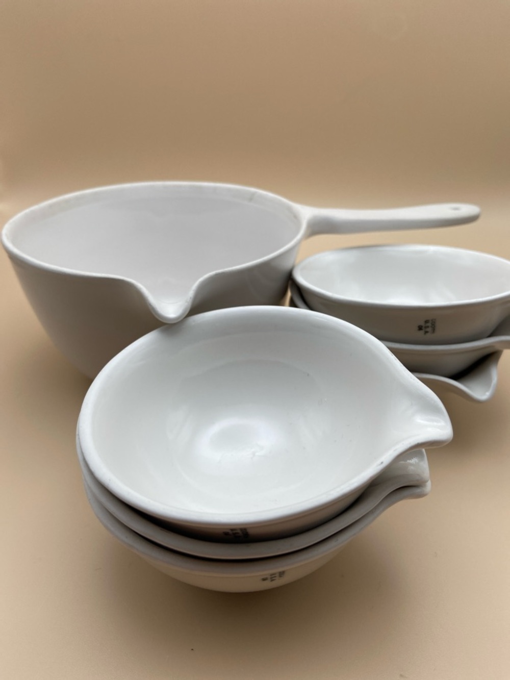 Vintage Coors USA Porcelain Evaporating Lab Dish (1) and Bowls with spouts (6) - Picture 11 of 12